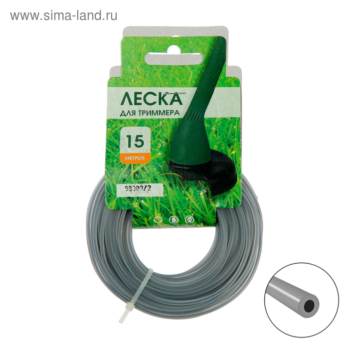 Леска для триммера, с нейлоновым сердечником, d=2.4 мм, 15 м, сечение круг
Леска для триммера, с нейлоновым сердечником, d=2.4 мм, 15 м, сечение круг