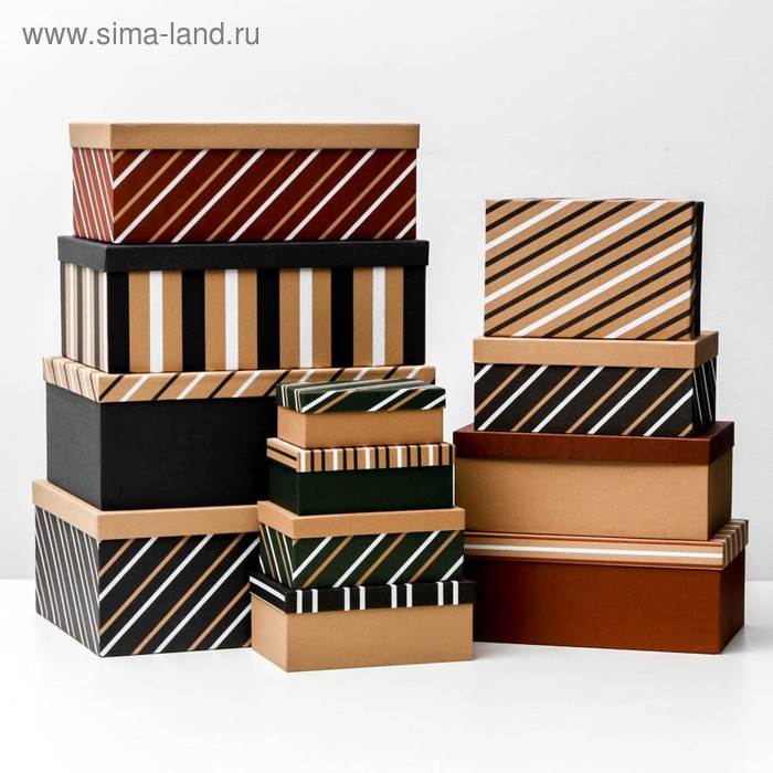 Набор подарочных крафтовых коробок 12 в 1 «Полоски», 18 х 11 х 6.5 см - 46,6 х 35,2 х 17.5 см
Набор подарочных крафтовых коробок 12 в 1 «Полоски», 18 х 11 х 6.5 см - 46,6 х 35,2 х 17.5 см