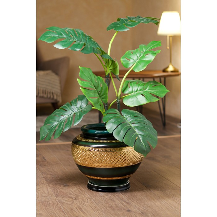 Горшок для цветов "Сетка", зелёный, золото, керамика, 22 л
Горшок для цветов "Сетка", зелёный, золото, керамика, 22 л