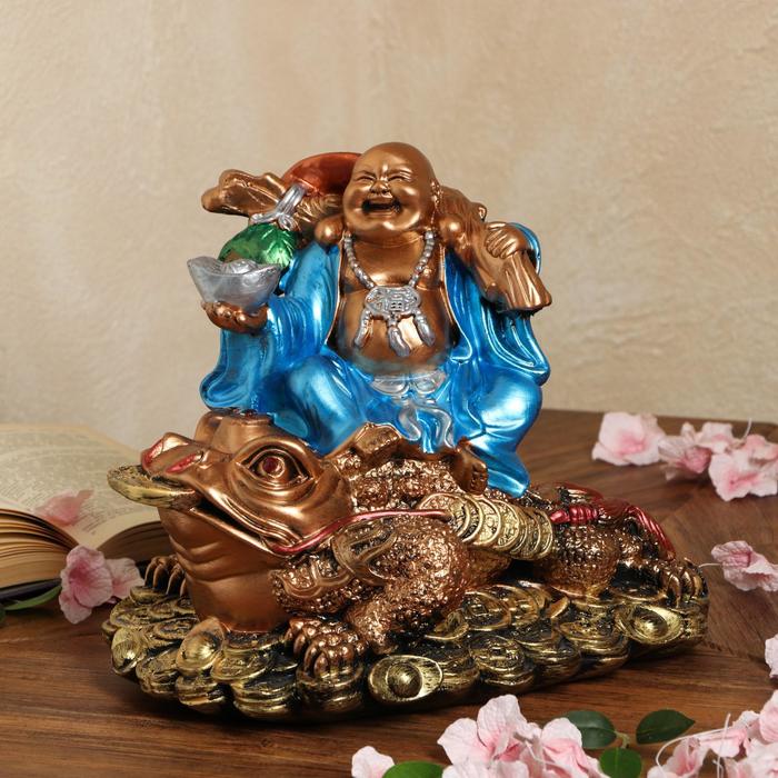 Статуэтка "Хотэй на жабе", разноцветная, покрытие лак, керамика, 26 см, микс
Статуэтка "Хотэй на жабе", разноцветная, покрытие лак, керамика, 26 см, микс