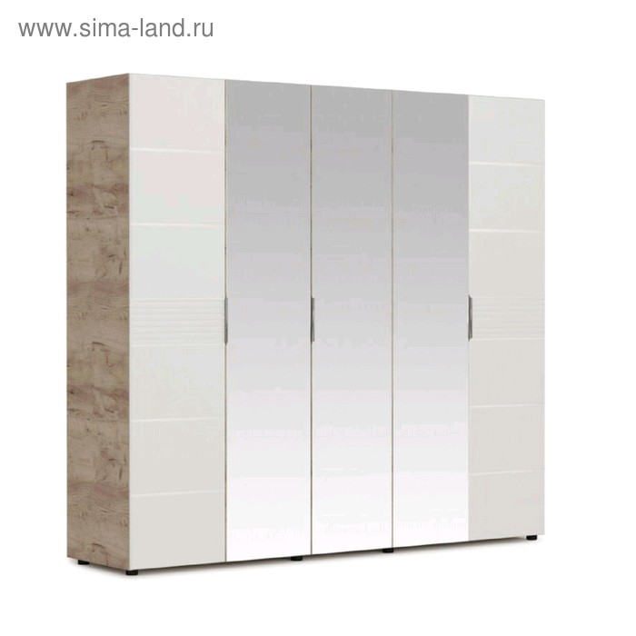 Шкаф «Джулия», 5-ти дверный с 3 зеркалами, 2232 × 560 × 2058 мм, крафт серый/белый глянец
Шкаф «Джулия», 5-ти дверный с 3 зеркалами, 2232 × 560 × 2058 мм, крафт серый/белый глянец