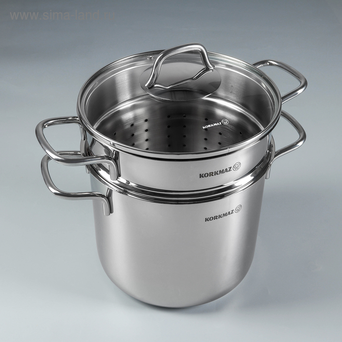 Кастрюля с дуршлагом Korkmaz Perla, 5,6 л, 20×18 см, вставка 5,1 л, 20×17,5 см
Кастрюля с дуршлагом Korkmaz Perla, 5,6 л, 20×18 см, вставка 5,1 л, 20×17,5 см