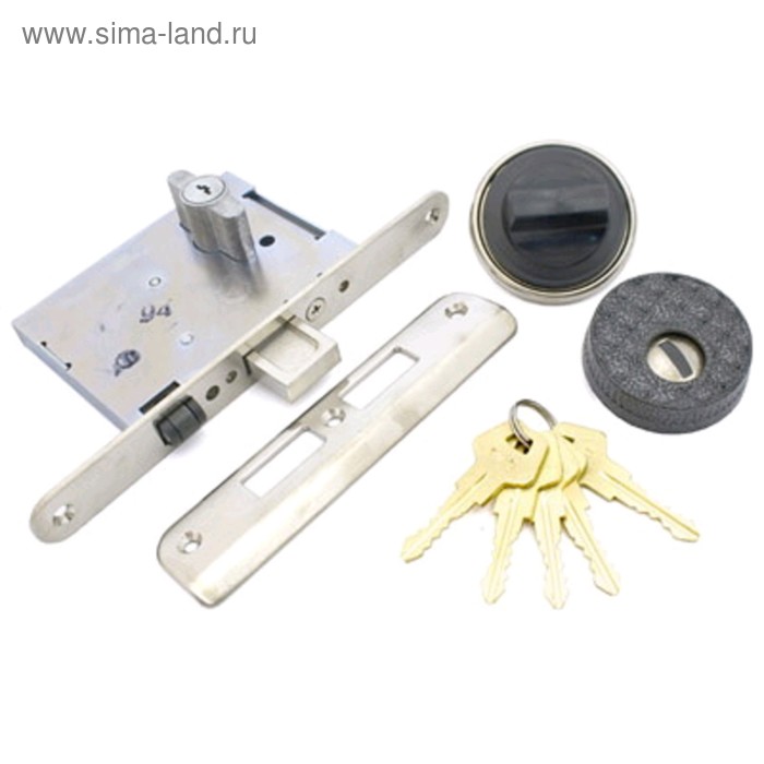 фото Замок врезной "киров" зв 5-8 анг.кл/верт ролик.фикс., без ручек