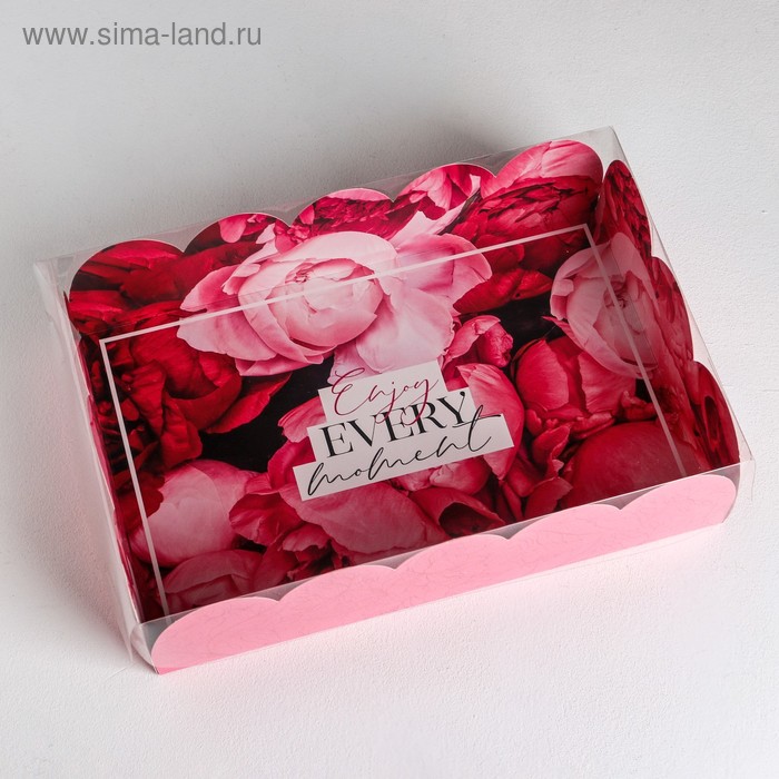 Коробка для печенья, кондитерская упаковка с PVC крышкой, Enjoy every moment, 20 х 30 х 8 см
Коробка для печенья, кондитерская упаковка с PVC крышкой, Enjoy every moment, 20 х 30 х 8 см