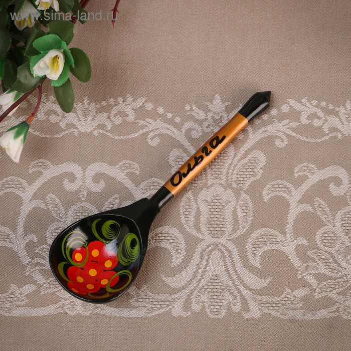 фото Ложка сувенирная, именная "ольга", хохлома