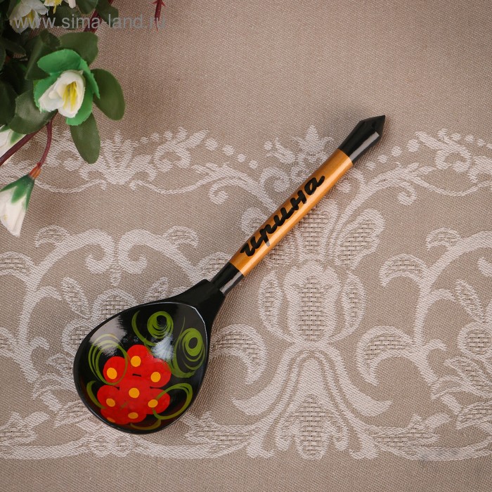 фото Ложка сувенирная, именная "ирина", хохлома