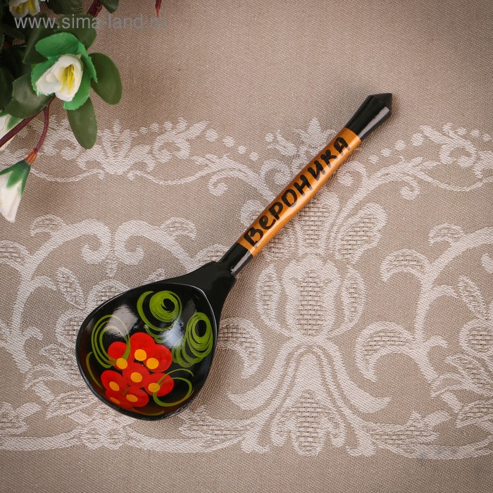 фото Ложка сувенирная, именная "вероника", хохлома