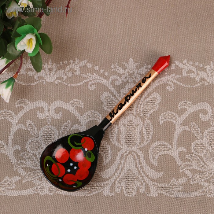 фото Ложка сувенирная, именная "марина", хохлома