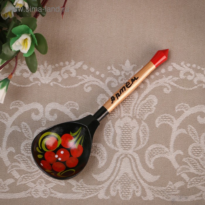 фото Ложка сувенирная, именная "артем", хохлома