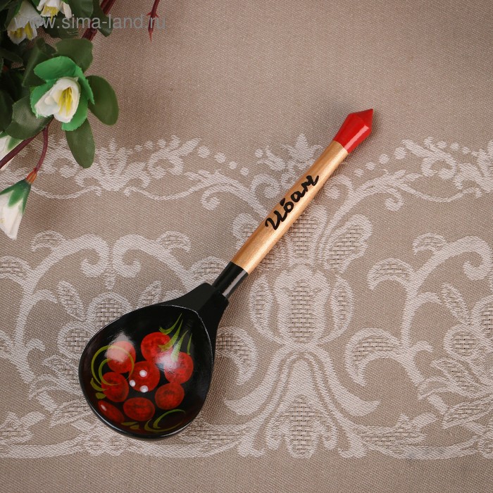 фото Ложка сувенирная, именная "иван", хохлома