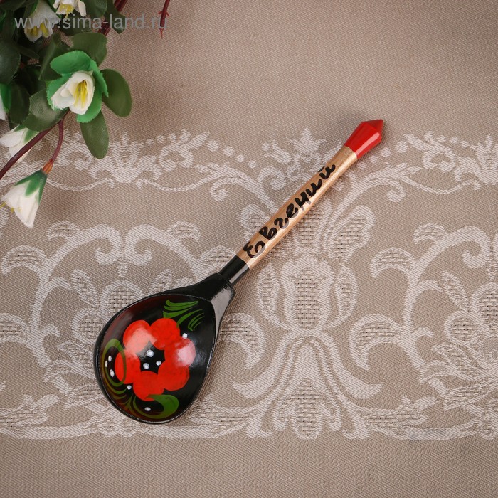 фото Ложка сувенирная, именная "евгений", хохлома