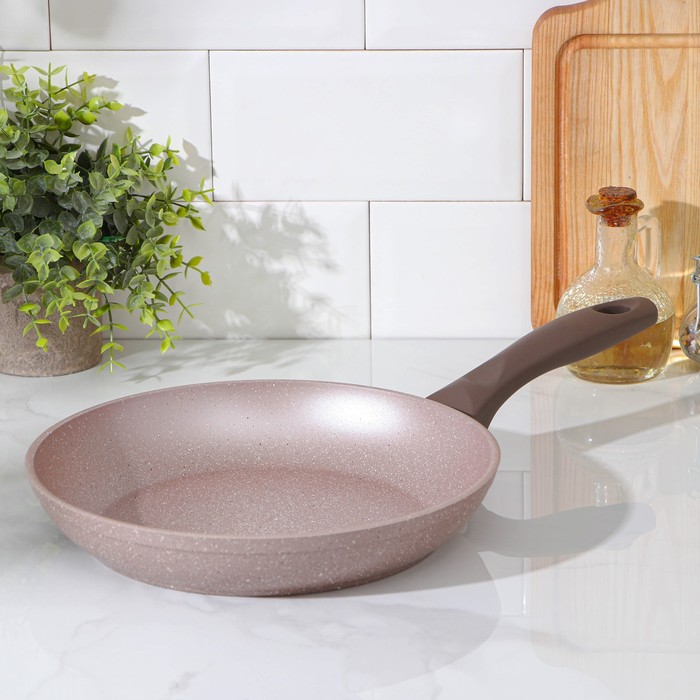 Сковорода Papilla Wilma cappuccino granite, d=26 см, пластиковая ручка, антипригарное покрытие, цвет коричневый
Сковорода Papilla Wilma cappuccino granite, d=26 см, пластиковая ручка, антипригарное покрытие, цвет коричневый