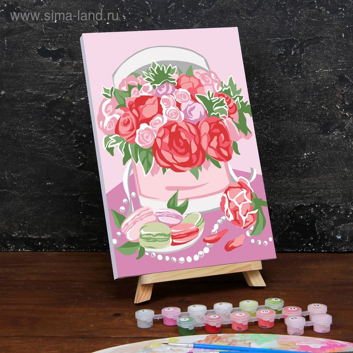 Картина по номерам на холсте с подрамником «Букет в шляпной коробке» 20×30 см
Картина по номерам на холсте с подрамником «Букет в шляпной коробке» 20×30 см