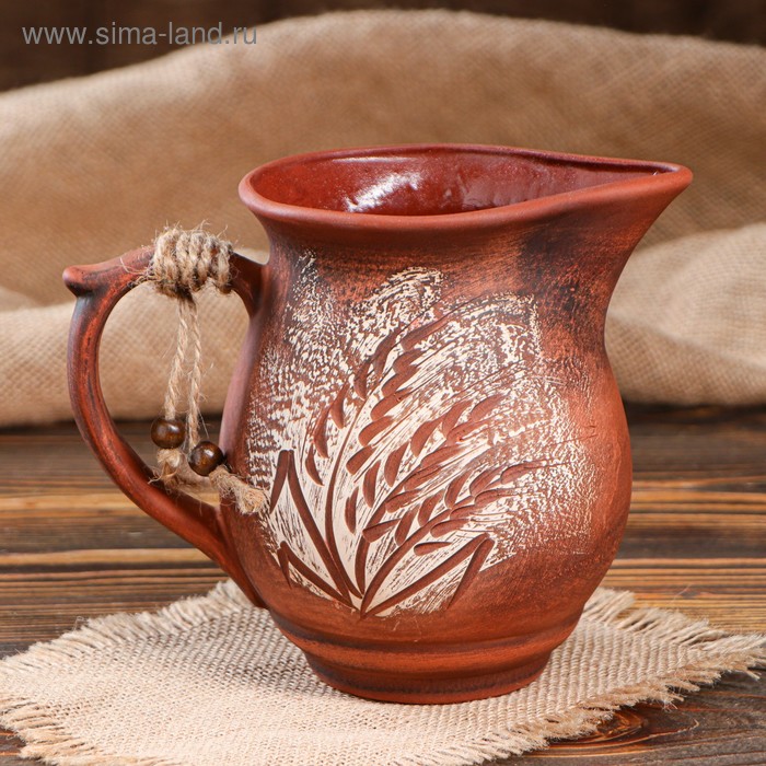 Кувшин "Колосок", глазурь, красная глина, 1 л
Кувшин "Колосок", глазурь, красная глина, 1 л