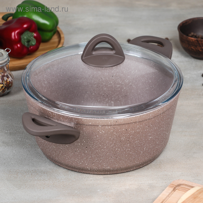 Кастрюля Papilla Wilma cappuccino granite, 5,2 л, d=26 см, антипригарное покрытие, цвет коричневый
Кастрюля Papilla Wilma cappuccino granite, 5,2 л, d=26 см, антипригарное покрытие, цвет коричневый