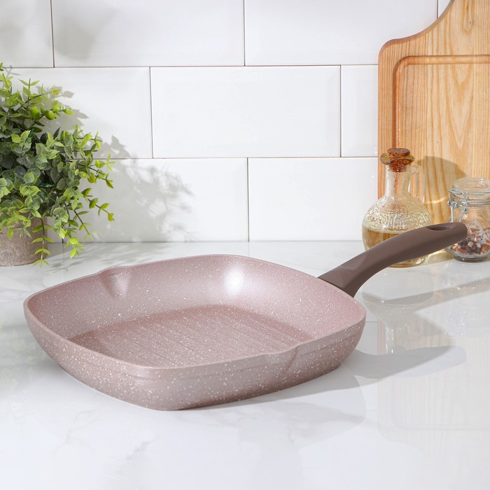 Сковорода-гриль Wilma cappuccino granite, 28×28 см, пластиковая ручка, антипригарное покрытие, цвет коричневый
Сковорода-гриль Wilma cappuccino granite, 28×28 см, пластиковая ручка, антипригарное покрытие, цвет коричневый