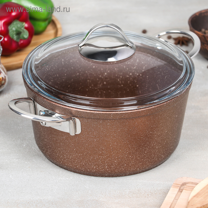 Кастрюля Papilla Wilma cool, 3,2 л, d=22 см, стеклянная крышка, антипригарное покрытие, цвет коричневый
Кастрюля Papilla Wilma cool, 3,2 л, d=22 см, стеклянная крышка, антипригарное покрытие, цвет коричневый