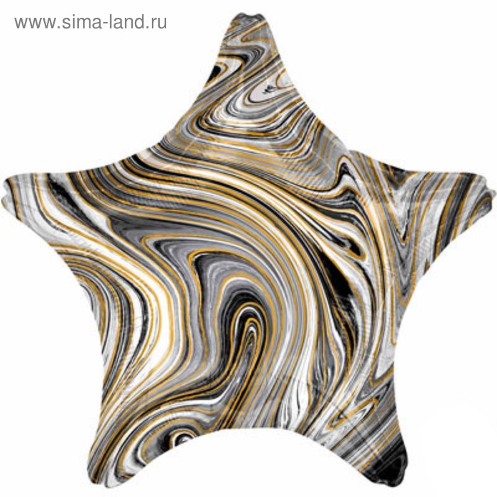Шар фольгированный 19" звезда Мрамор, черный 1204-1029
Шар фольгированный 19" звезда Мрамор, черный 1204-1029
