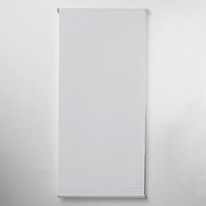 фото Штора рулонная «механика», 90×180 см (с учётом креплений 3,5 см), цвет белый