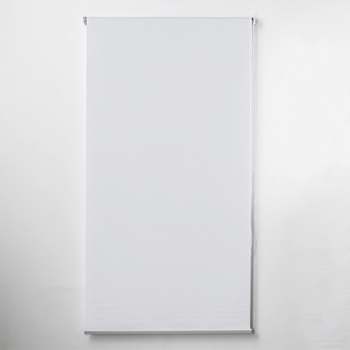 фото Штора рулонная «механика», 100×180 см (с учётом креплений 3,5 см), цвет белый