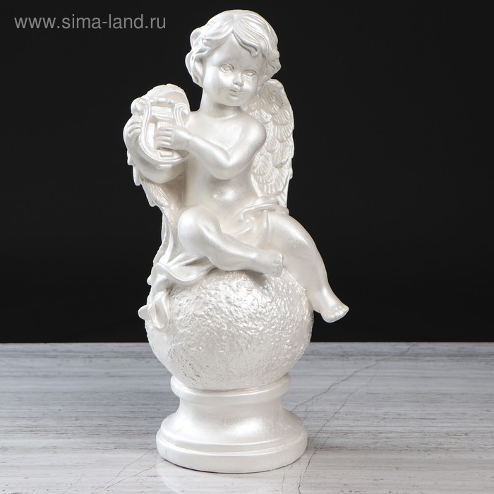 Статуэтка "Ангел с арфой, на шаре, перламутровый, гипс, 34 см
Статуэтка "Ангел с арфой, на шаре, перламутровый, гипс, 34 см