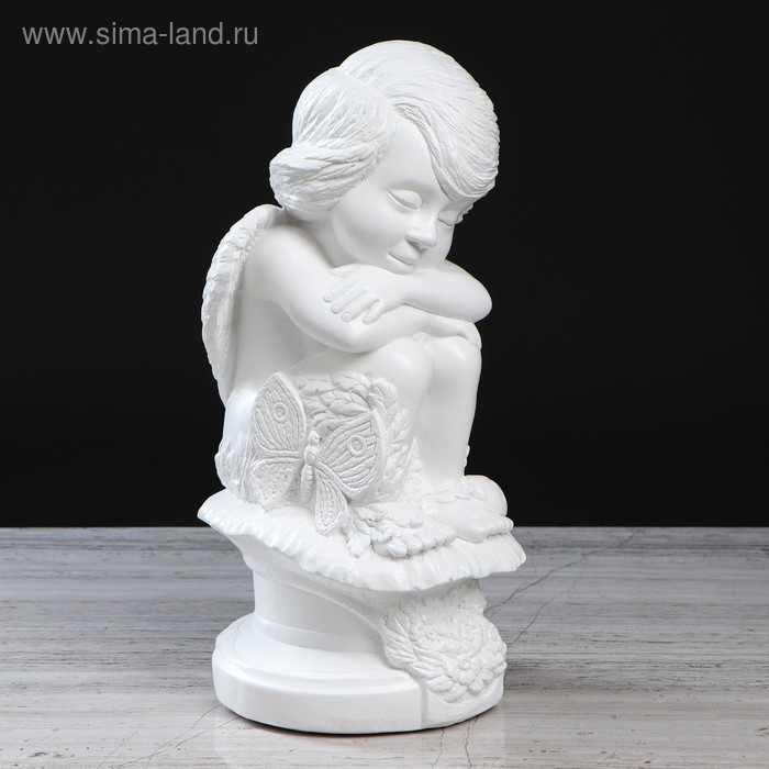 Статуэтка "Ангел с бабочкой", белая, гипс, 34 см
Статуэтка "Ангел с бабочкой", белая, гипс, 34 см