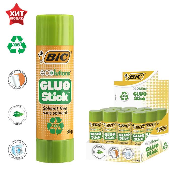 Клей-карандаш 36 г BIC Glue Stick ECOlutions, прозрачный, твёрдый
Клей-карандаш 36 г BIC Glue Stick ECOlutions, прозрачный, твёрдый