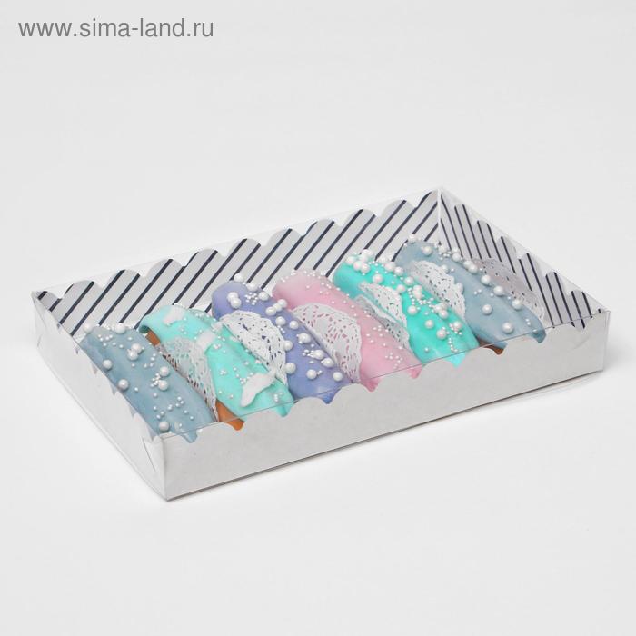 Коробочка для печенья с PVC крышкой "Полоски", белая, 22 х 15 х 3 см
Коробочка для печенья с PVC крышкой "Полоски", белая, 22 х 15 х 3 см