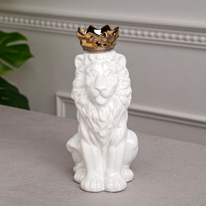 Копилка "Лев с короной", глянец, белая, 25 см
Копилка "Лев с короной", глянец, белая, 25 см