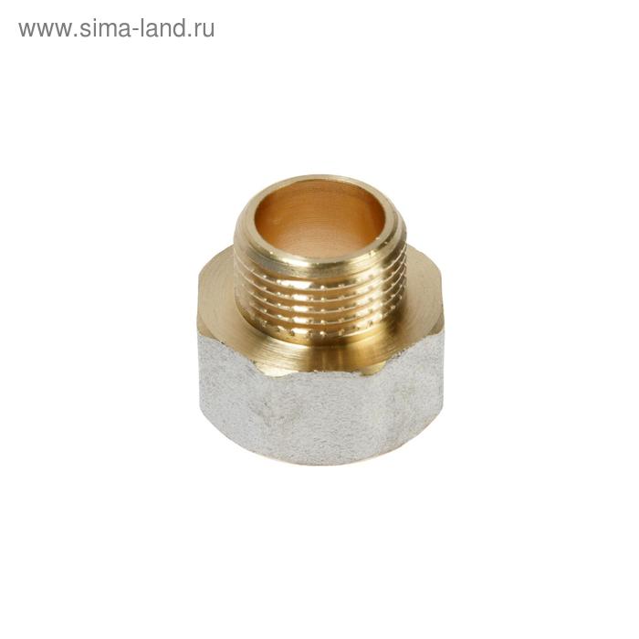 Переходник "CTM", 1/2" х 3/8", внутренняя/наружная резьба, никелированная латунь