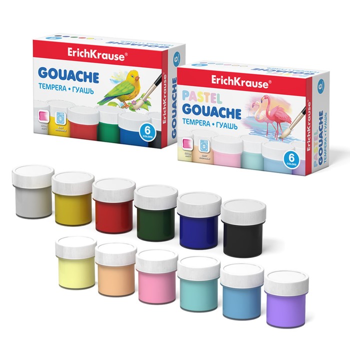Набор красок гуашь №1 ErichKrause, 2 шт
Набор красок гуашь №1 ErichKrause, 2 шт