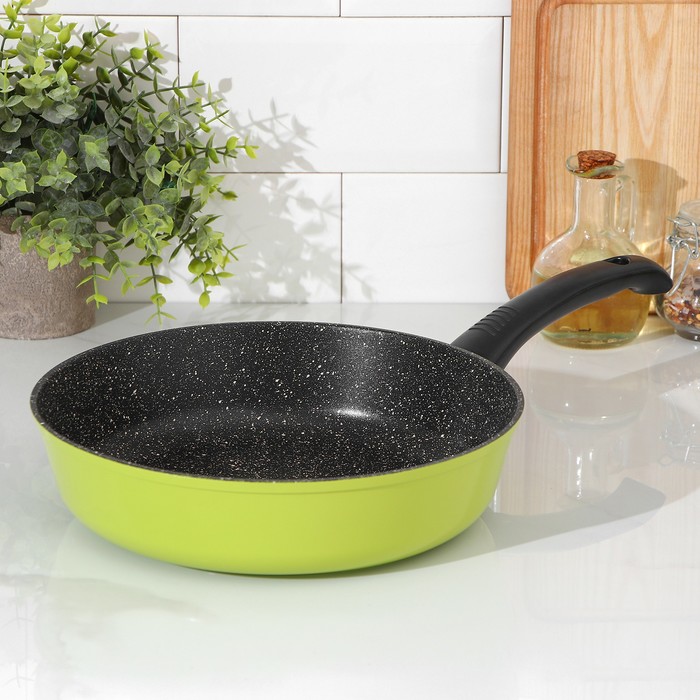 Сковорода Casta Color, d=26 см, пластиковая ручка, антипригарное покрытие, цвет зелёный 
Сковорода Casta Color, d=26 см, пластиковая ручка, антипригарное покрытие, цвет зелёный