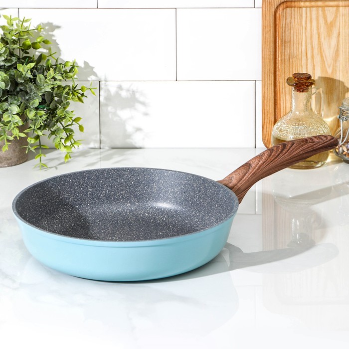 Сковорода Casta Color, d=24 см, пластиковая ручка, антипригарное покрытие, цвет голубой
Сковорода Casta Color, d=24 см, пластиковая ручка, антипригарное покрытие, цвет голубой