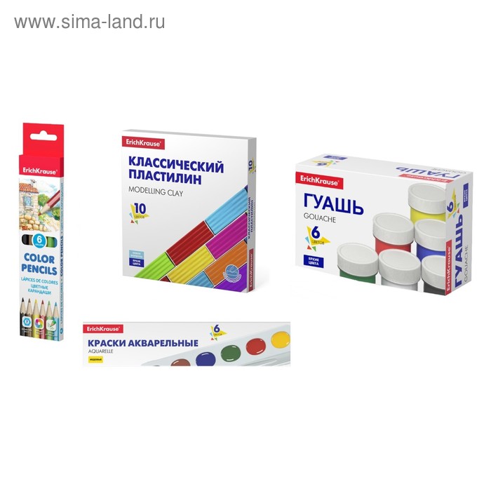 Набор "Изостудия" №1 ErichKrause 4шт (аквар, гуашь, каранд, плас)
Набор "Изостудия" №1 ErichKrause 4шт (аквар, гуашь, каранд, плас)
