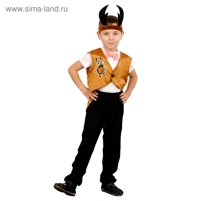 Карнавальный костюм «Жук», фрак, шапка, р. 32-34, рост 116-128 см
Карнавальный костюм «Жук», фрак, шапка, р. 32-34, рост 116-128 см