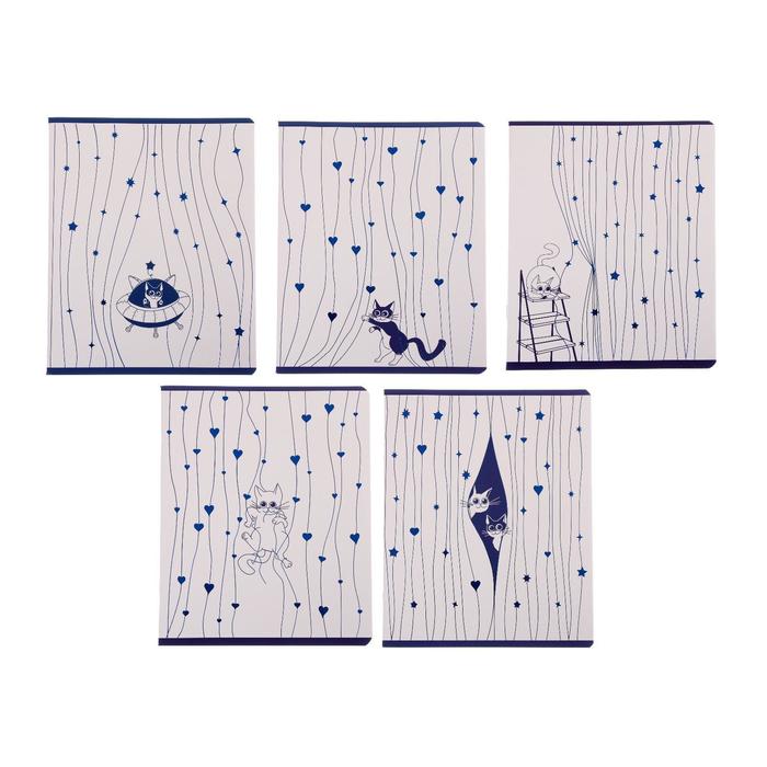 Тетрадь 48 листов в клетку "Занавески и коты", обложка мелованный картон, тиснение фольгой, блок офсет, МИКС 
Тетрадь 48 листов в клетку "Занавески и коты", обложка мелованный картон, тиснение фольгой, блок офсет, МИКС