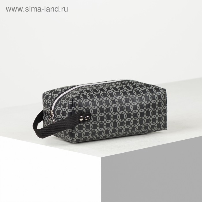фото Косметичка дорожная, отдел на молнии, с подкладом, цвет серый
