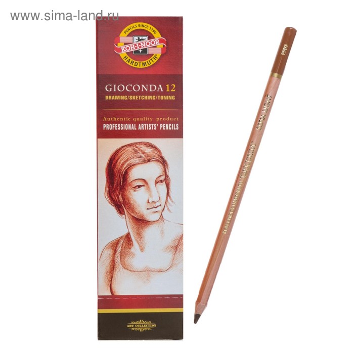 Сепия в карандаше набор 12 штук, Koh-I-Noor GIOCONDA 8803, светлая (1295196)
Сепия в карандаше набор 12 штук, Koh-I-Noor GIOCONDA 8803, светлая (1295196)