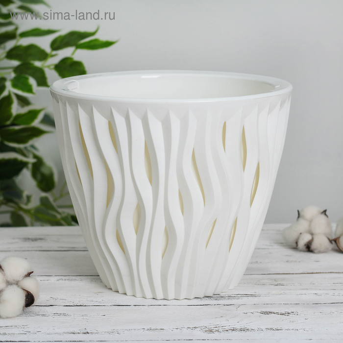 Кашпо со вставкой «Вдохновение», 7,5 л, цвет белый/белый
Кашпо со вставкой «Вдохновение», 7,5 л, цвет белый/белый