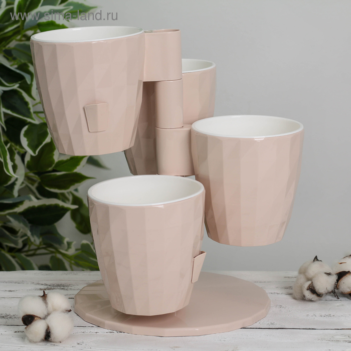 Кашпо многоярусное Ruby «Кватро», 4 шт, 1 л, цвет пудровый
Кашпо многоярусное Ruby «Кватро», 4 шт, 1 л, цвет пудровый