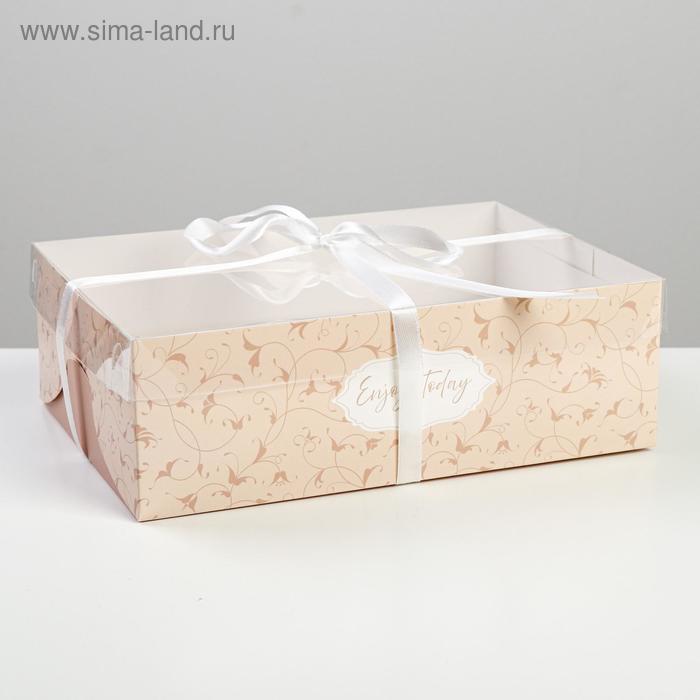 Коробка для капкейков, кондитерская упаковка, 6 ячеек Enjoy today, 23 х 16 х 7.5 см
Коробка для капкейков, кондитерская упаковка, 6 ячеек Enjoy today, 23 х 16 х 7.5 см