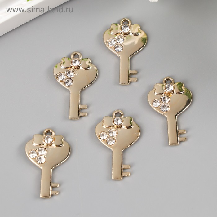 Декор для творчества металл, стразы "Ключик с бантиком" золото 2,2х1,5 см
Декор для творчества металл, стразы "Ключик с бантиком" золото 2,2х1,5 см