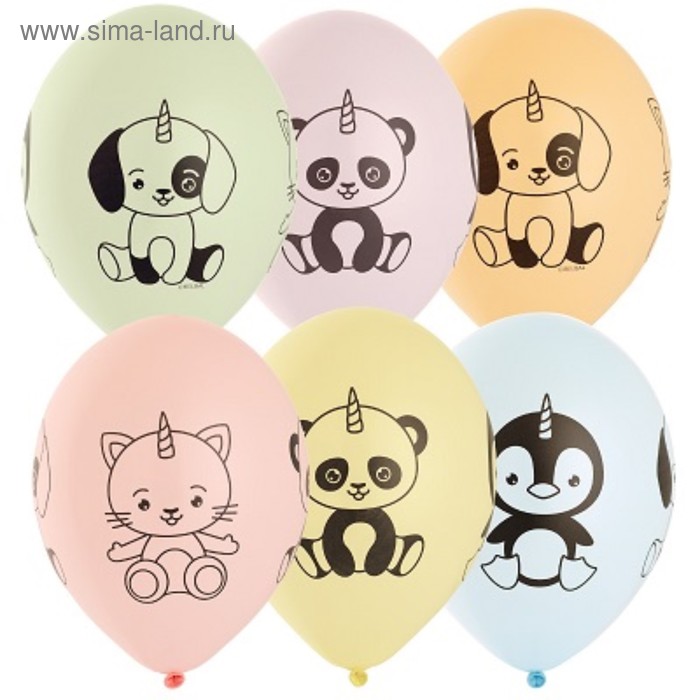 Шар латексный 14" «Зверята-единорожки», пастель, набор 25 шт.
Шар латексный 14" «Зверята-единорожки», пастель, набор 25 шт.