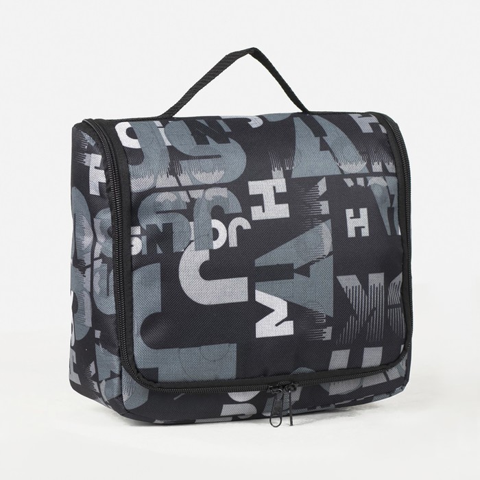 фото Косметичка-несессер на молнии, с подкладом, цвет чёрный бако текстиль