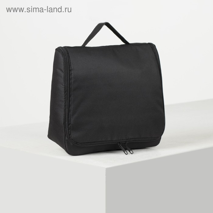 фото Косметичка-несессер, отдел на молнии, с подкладом, цвет чёрный