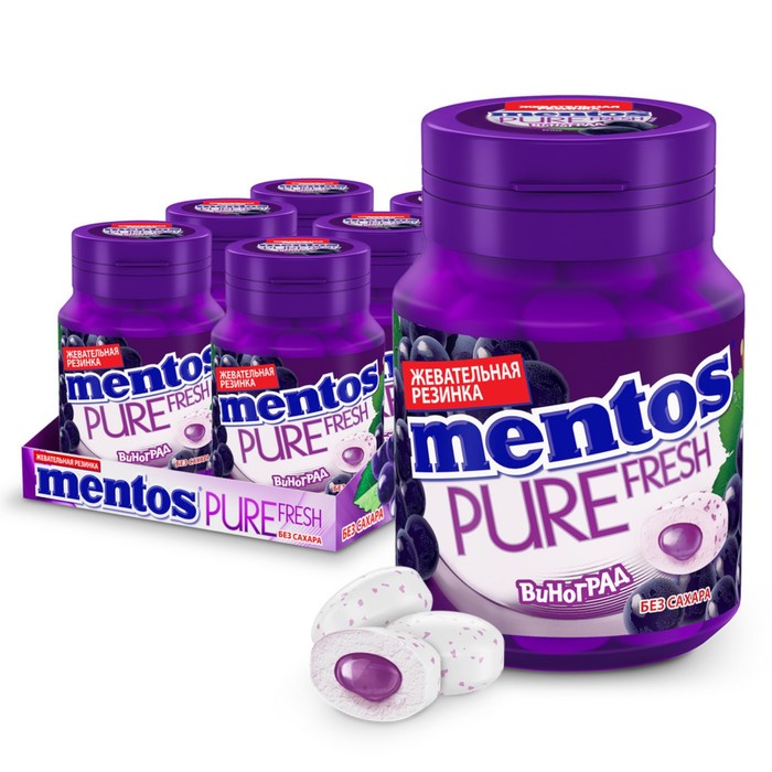 Жевательная резинка Mentos Жидкий центр, виноград, 54г.
Жевательная резинка Mentos Жидкий центр, виноград, 54г.