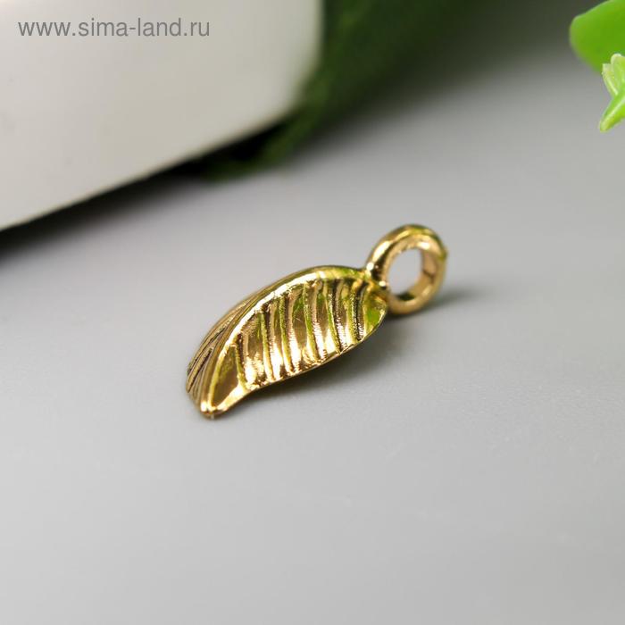 фото Подвеска "листик" цвет золото 7х15 мм