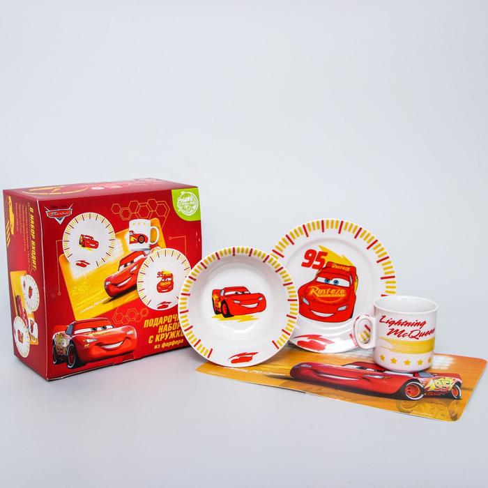 Набор посуды «Тачки», 4 предмета: тарелка Ø 16,5 см, миска Ø 14 см, кружка 200 мл, коврик в подарочной упаковке, Тачки
Набор посуды «Тачки», 4 предмета: тарелка Ø 16,5 см, миска Ø 14 см, кружка 200 мл, коврик в подарочной упаковке, Тачки