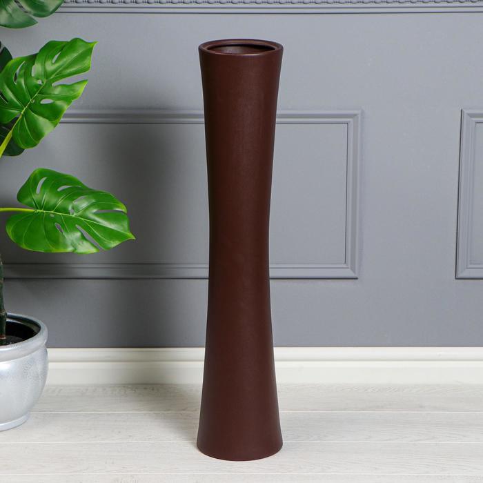 Ваза керамическая "Труба", напольная, муар, коричневая, 74 см 
Ваза керамическая "Труба", напольная, муар, коричневая, 74 см