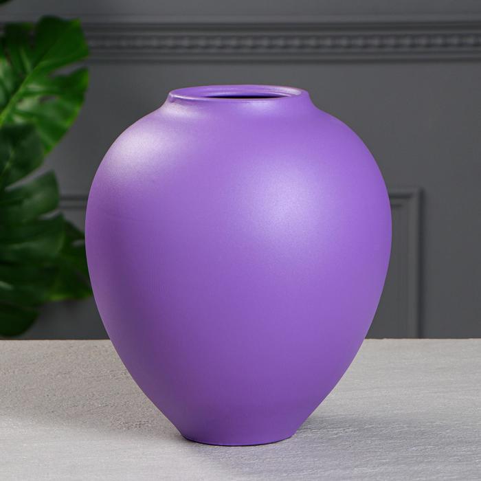 Ваза керамическая "Велеса", настольная, цвет фиолетовый, муар, 27 см
Ваза керамическая "Велеса", настольная, цвет фиолетовый, муар, 27 см